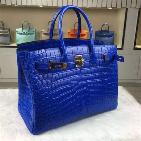 hermes birkin bag electric blue|hermes crocodile bag.